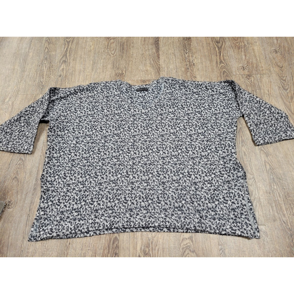 Nally & Millie Oversized Boxy Black Gray Made in USA Sweater L/XL - Picture 1 of 6